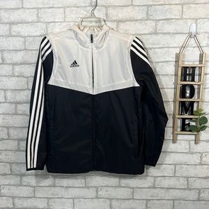 Adidas 3 stripe windbreaker jacket size S